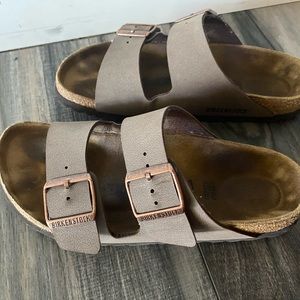 Gently used brown Birkenstock Womens sandals size 7